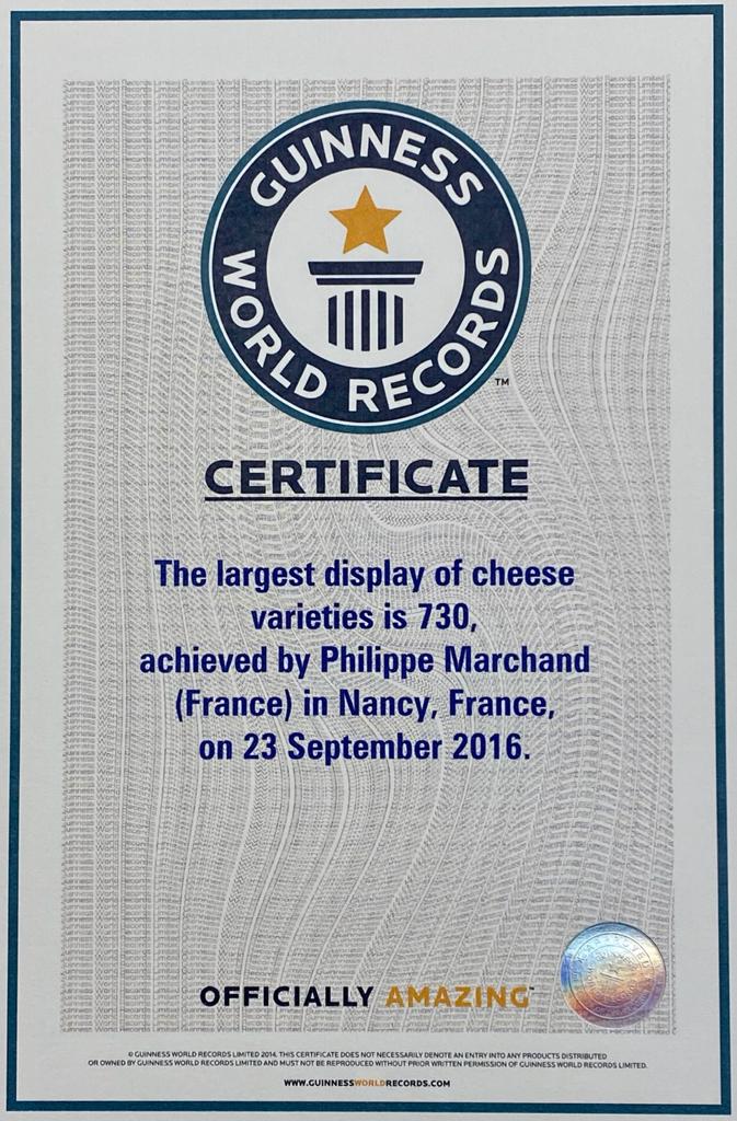 Record du monde - 2016 - plus grand plateau de fromage
